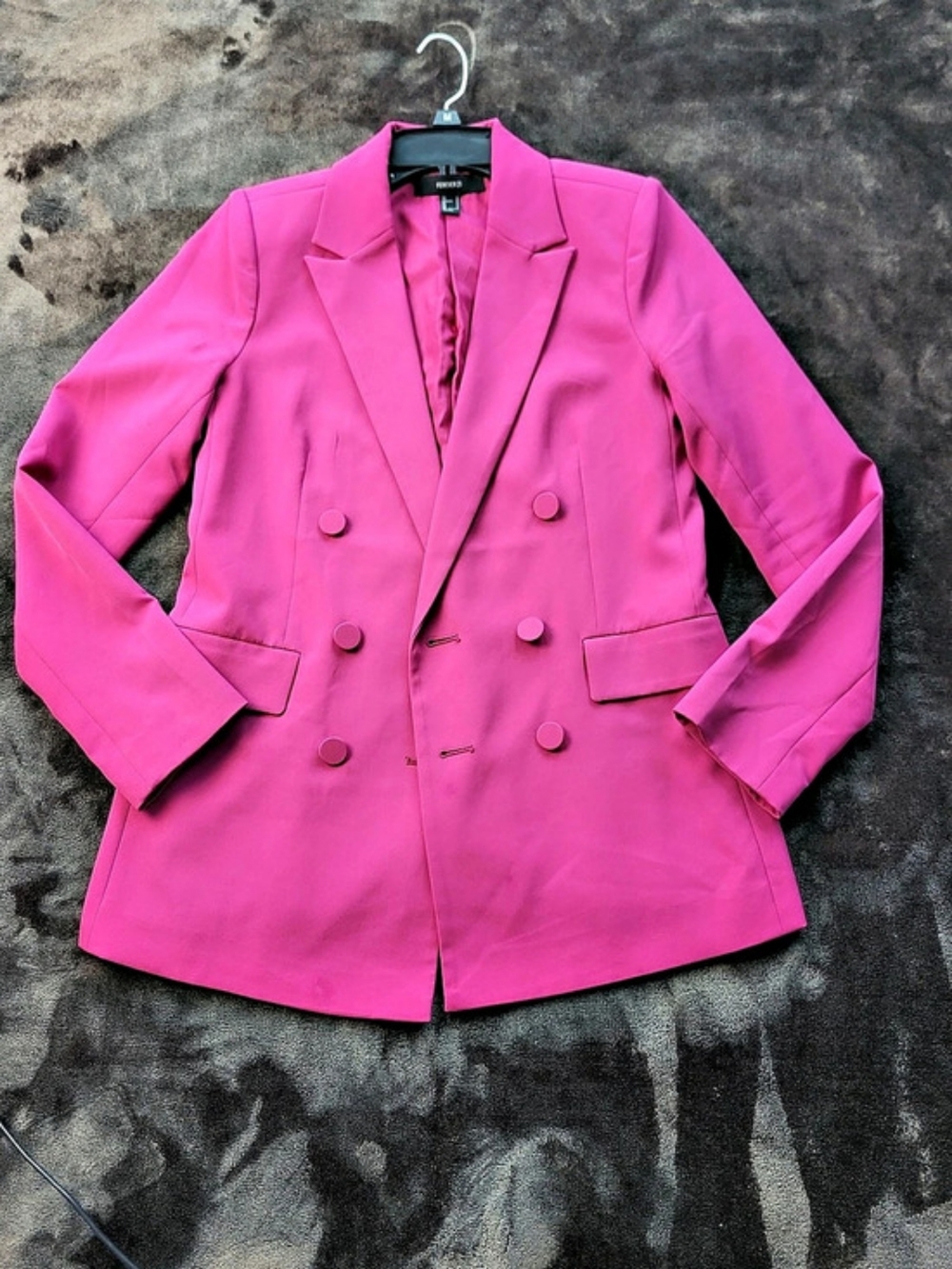 Forever 21 Double-Breasted Blazer in Pink Size Medium Like New